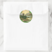  St. Patricks Dag Groeten Shamrock Castle Ronde Sticker (Tas)