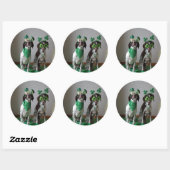 St Patricks Dag Honden Party Ronde Ronde Sticker (Vel)