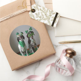 St Patricks Dag Honden Party Ronde Ronde Sticker