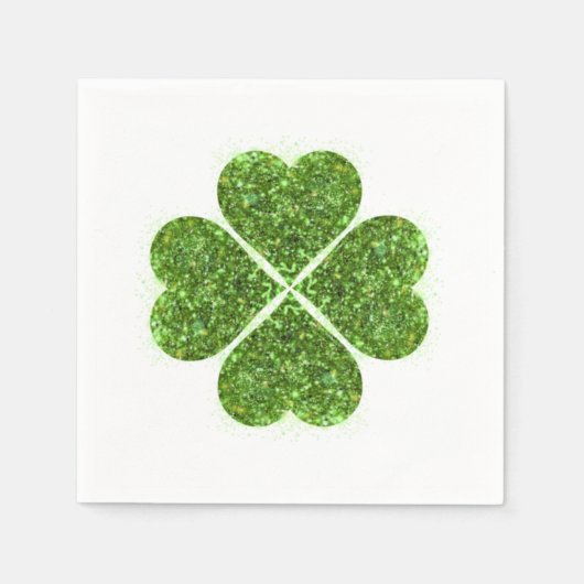 St. Patrick's dag, Ierse groene glinsterende klave Servet (Voorkant)