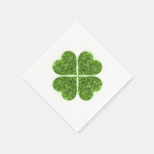 St. Patrick's dag, Ierse groene glinsterende klave Servet (Hoek)