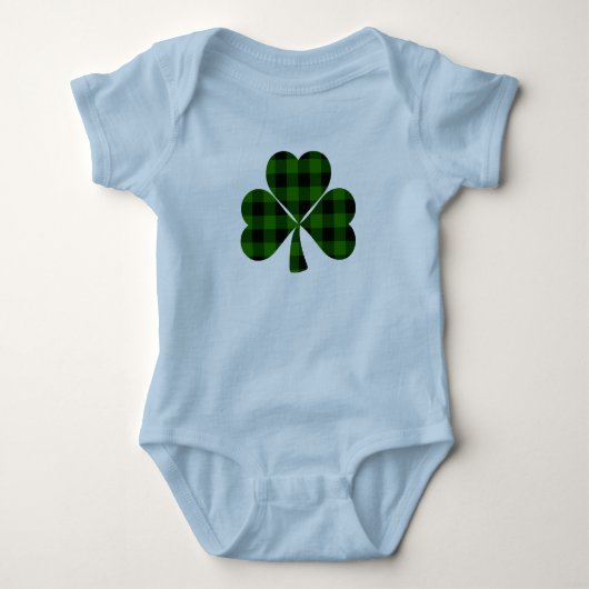 St. Patrick's dag, Ierse groene ruitjes klaver Romper (Voorkant)