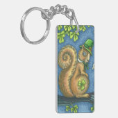 ST. PATRICK'S DAG IERSE LEPRECHAUN Eekhoorn, Geluk Sleutelhanger (Voorkant Links)
