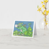 ST. PATRICK'S DAG IRISH DRAGON NOTE KAART Blank (Gele Bloem)