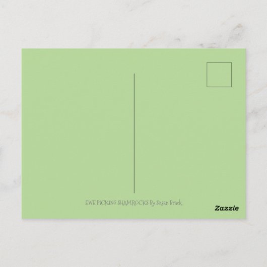 ST. PATRICK'S DAG IRISH EWE, SCHAPEN BRIEFKAART (Achterkant)