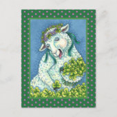 ST. PATRICK'S DAG IRISH EWE, SHEEP & SHAMROCKS BRIEFKAART (Voorkant)