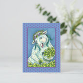 ST. PATRICK'S DAG IRISH EWE, SHEEP & SHAMROCKS BRIEFKAART (Staand voorkant)