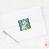 ST. PATRICK'S DAG IRISH EWE, SHEEP & SHAMROCKS VIERKANTE STICKER (Envelop)