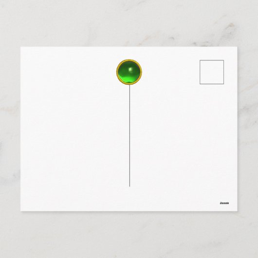 ST. PATRICK'S DAG IRISH GIRL EMERALD GEMSTONE FEESTDAGENKAART (Achterkant)