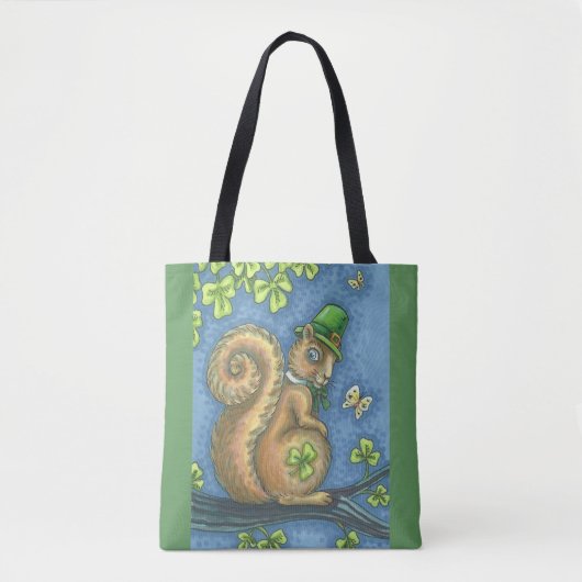 ST. PATRICK'S DAG IRISH SQUIRREL CANVAS TAS (Voorkant)