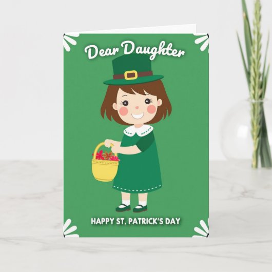 St. Patrick's Dag Kaart Met Gestippelde Rand (Voorkant)