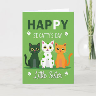 St. Patricks Dag Kaart met Gevlekte Kat