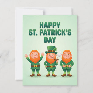 St. Patrick's Dag Kaart voor Kinderen Leprechaun