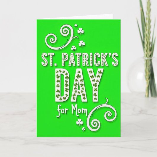 St. Patricks Dag Kaart voor Moeder (Voorkant)