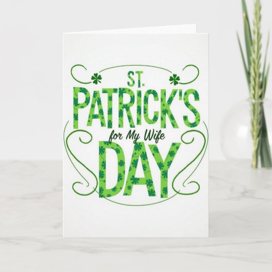 St. Patricks Dag Kaart Voor Vrouw (Voorkant)