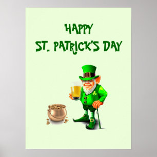 ST. PATRICK'S DAG Kabouter   Poster
