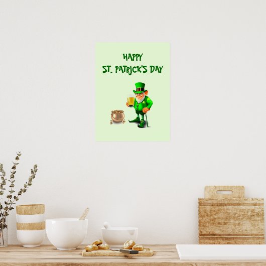 ST. PATRICK'S DAG Kabouter   Poster (Keuken)