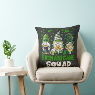 St. Patrick's Dag Kabouter Shenanigans Squad Heili Kussen