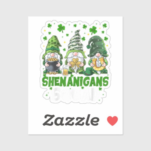 St. Patrick's Dag Kabouter Shenanigans Troep Heili Sticker (Vel)