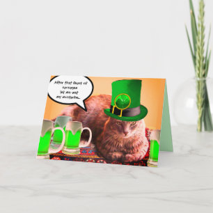 ST. PATRICK'S DAG KAT LEPRECHAUN HOED IERSE BIEREN KAART