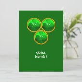 ST. PATRICK'S DAG KLAVER DRIEEENIGHEID KAART (Staand voorkant)
