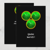 ST. PATRICK'S DAG KLAVER DRIEEENIGHEID KAART (Voorkant / Achterkant)