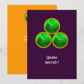 ST. PATRICK'S DAG KLAVER DRIEEENIGHEID KAART (Voorkant / Achterkant)
