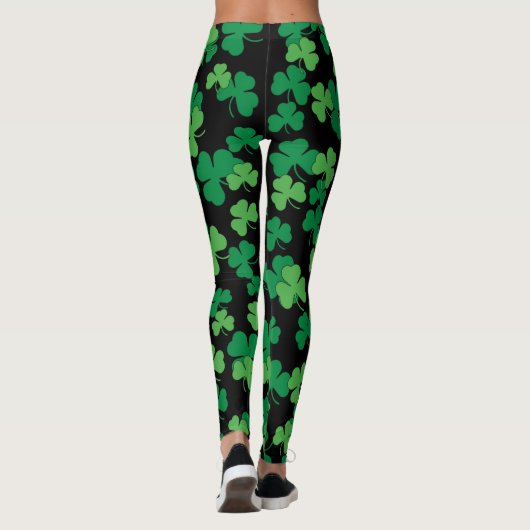 St. Patricks dag klaver patroon Leggings (Achterkant)