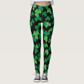 St. Patricks dag klaver patroon Leggings (Voorkant)