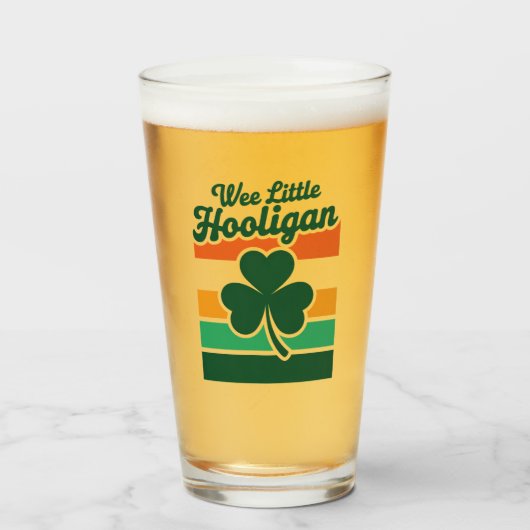St. Patrick's Dag Kleine Ondeugende Grappig  Glas (Voorkant gevuld)