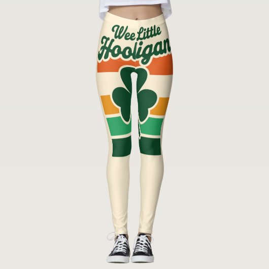 St. Patrick's Dag Kleine Ondeugende Grappig  Leggings (Voorkant)
