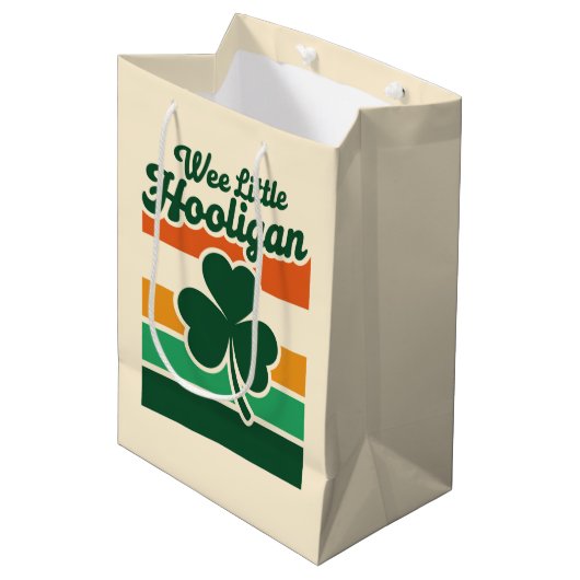 St. Patrick's Dag Kleine Ondeugende Grappig  Medium Cadeauzakje (Voorkant Gekanteld)