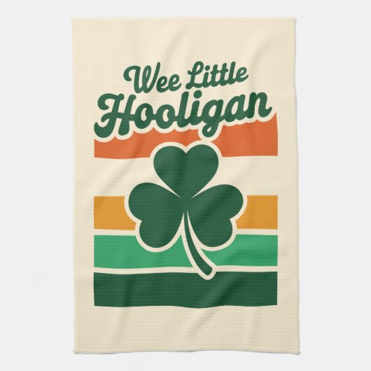St. Patrick's Dag Kleine Ondeugende Grappig Theedoek (Verticaal)