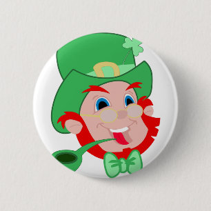 St. Patrick's dag, knop 🍀 Ronde Button 5,7 Cm