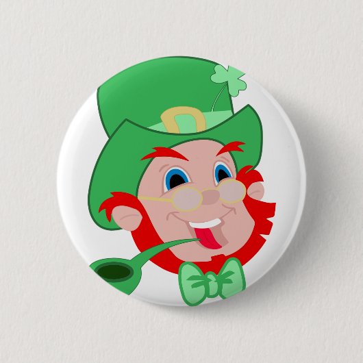 St. Patrick's dag, knop 🍀 Ronde Button 5,7 Cm (Voorkant)