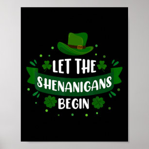 St. Patrick's Dag Laat De Schelmenstreken Beginnen Poster