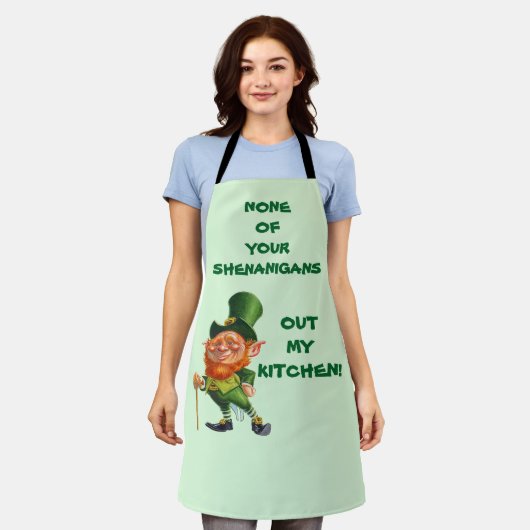 ST. PATRICK'S DAG LEPRECHAUN Apron Schort (Gedragen)