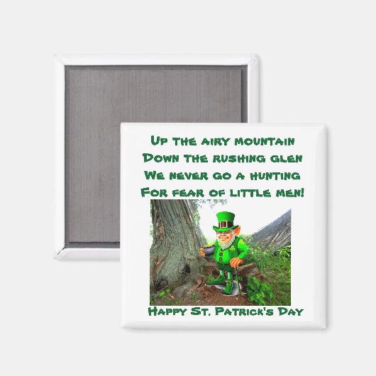 ST. PATRICK'S DAG LEPRECHAUN POEM magnet (Voorkant / Achterkant)