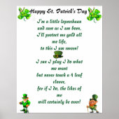 ST. PATRICK'S DAG LEPRECHAUN POEM POSTER (Voorkant)
