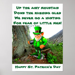 ST. PATRICK'S DAG LEPRECHAUN POEM-poster Poster