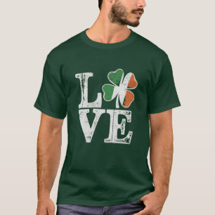 St. Patrick's Dag Liefde Geluk Irish Klaver Groen  T-shirt