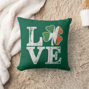 St. Patrick's Dag Liefde Gelukkig Iers Klaver Groe Kussen