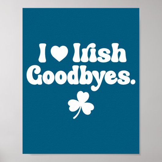 St. Patrick's dag liefde Iers vaarwel hart Iers Poster (Voorkant)