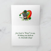 St. Patricks Dag MiniSchnauzer Kaart (Binnen)