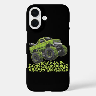 St. Patrick's Dag Monstertruck Lucky Shamrock iPhone 16 Hoesje
