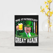 St. Patrick's Dag Opnieuw Geweldig Grappig Trump Kaart (Gele Bloem)