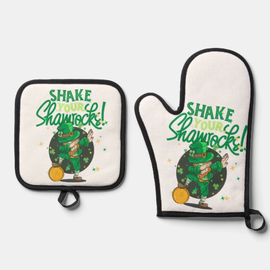 St. Patrick's dag Ovenwant & Pannenlap Set (Voorkant)