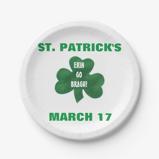 ST. PATRICK'S DAG PAPIEREN BORDJE (Voorkant)