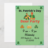 St.patricks dag party kaart (Voorkant / Achterkant)