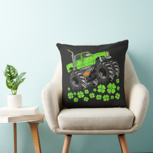 St. Patrick's Dag Peuter Gelukkig Monstertruck Kussen